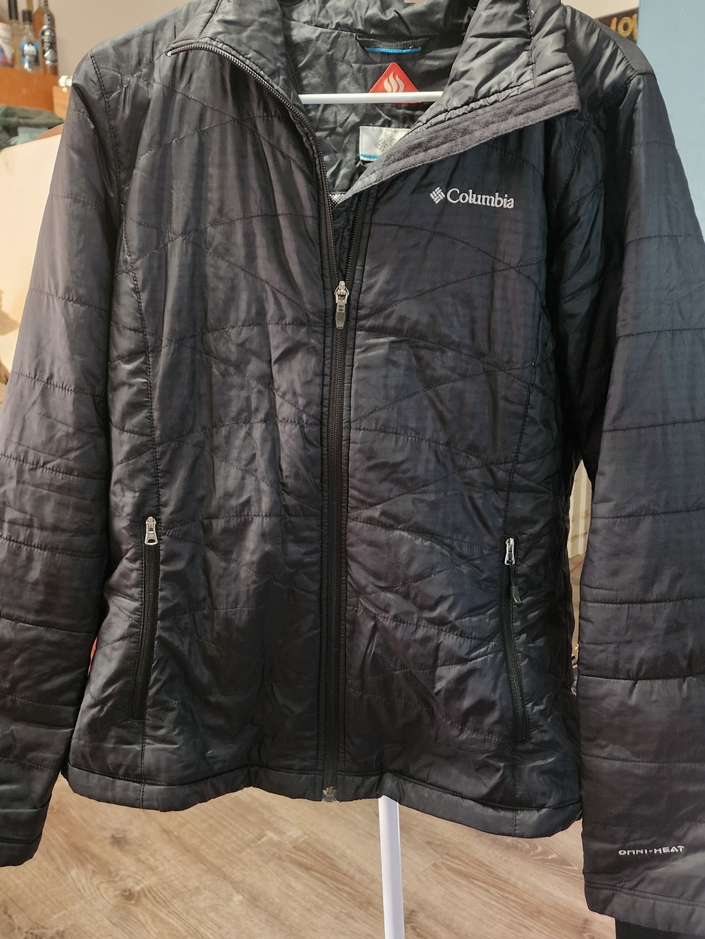 Columbia Women's Black Quilted Puffer Jacket Sz Medium